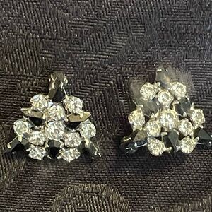 Clip On Triangle Diamond Stud Earrings